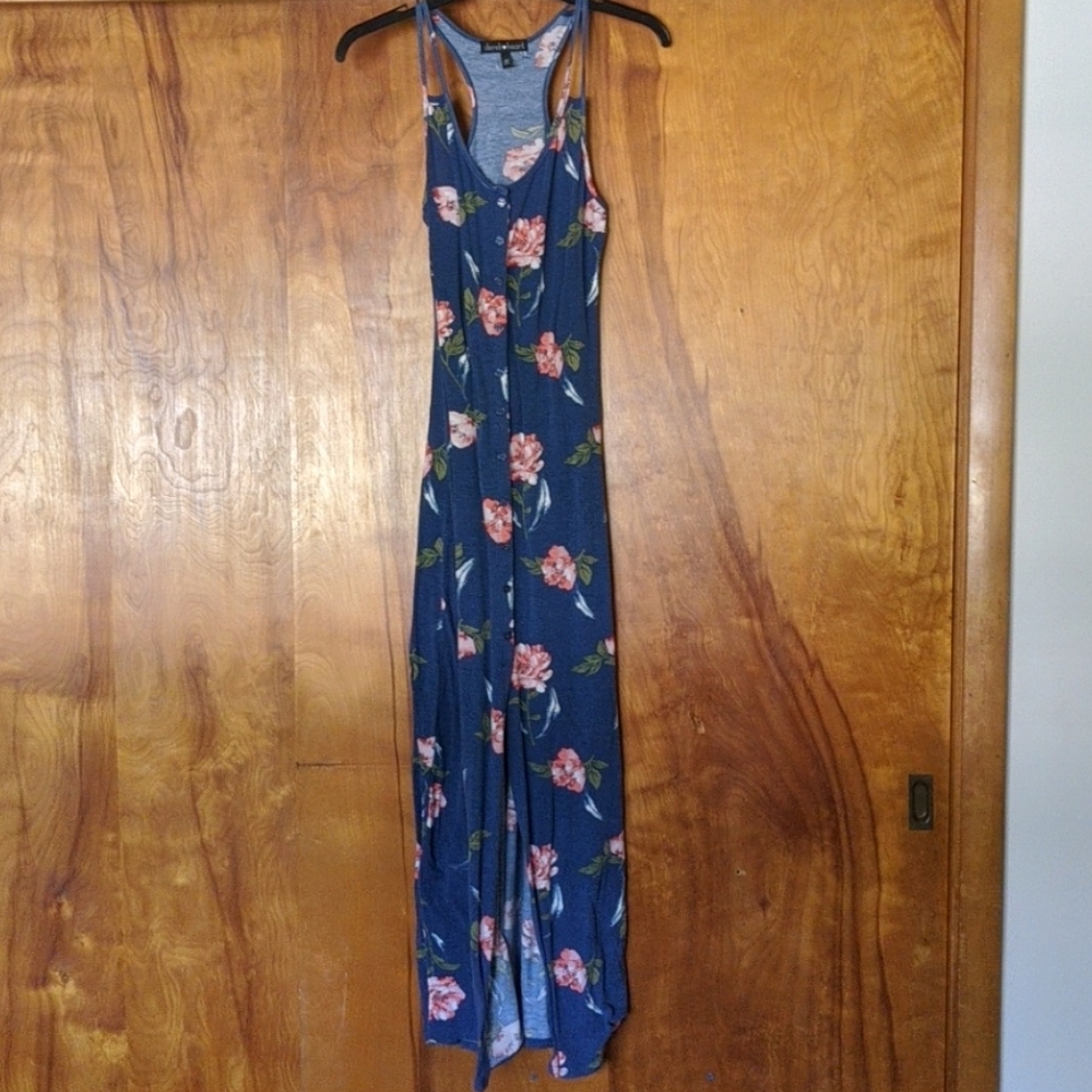 blue floral maxi dress